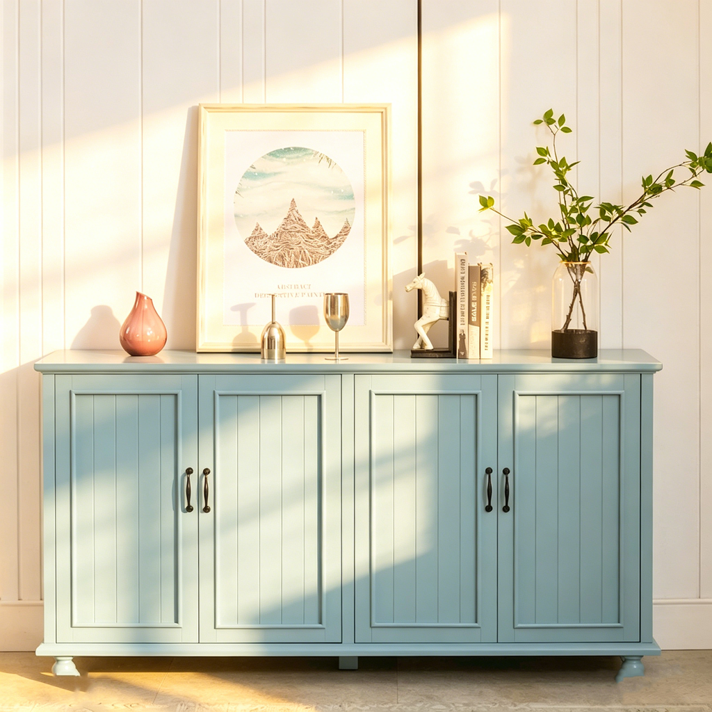Buffet de cuisine, meuble bar à café, meuble d'appoint de rangement