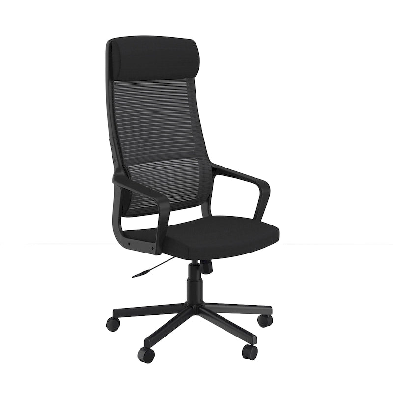 Chaise de bureau ergonomique pivotante et réglable en hauteur en tissu moderne