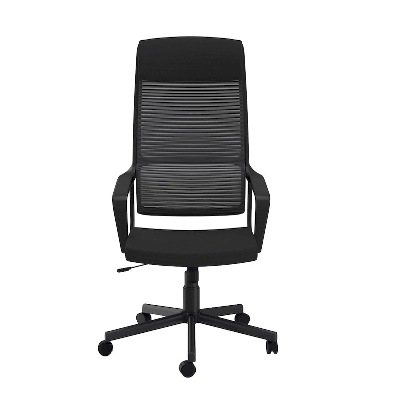 Chaise de bureau ergonomique pivotante et réglable en hauteur en tissu moderne