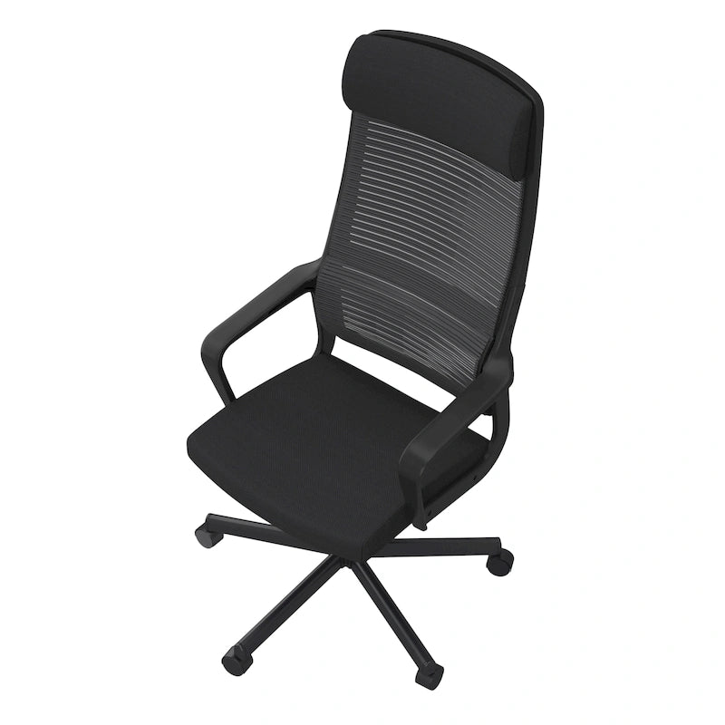 Chaise de bureau ergonomique pivotante et réglable en hauteur en tissu moderne