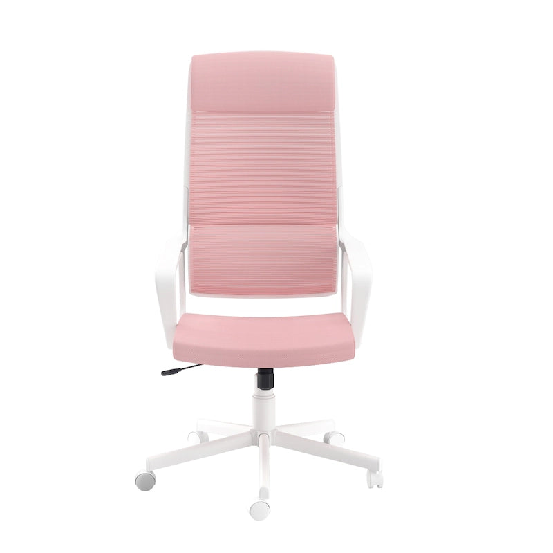 Chaise de bureau ergonomique pivotante et réglable en hauteur en tissu moderne
