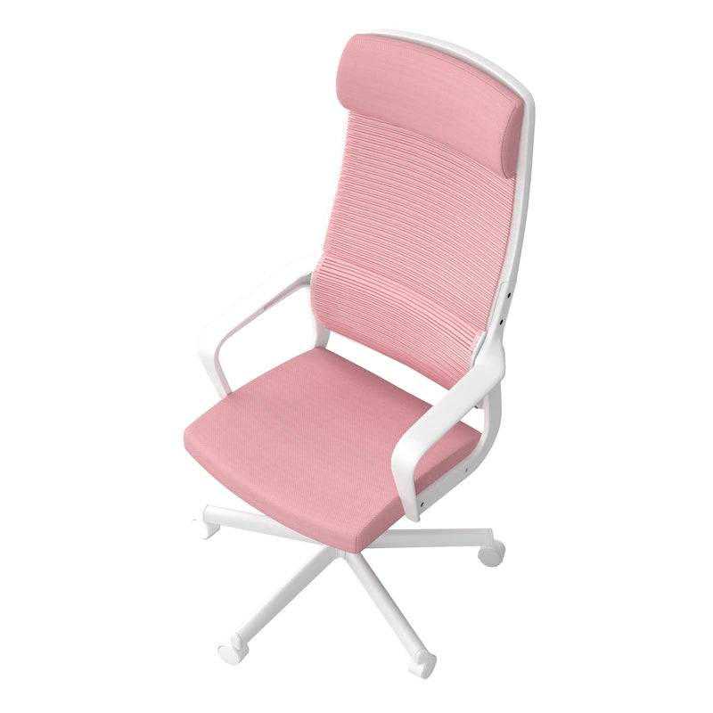Chaise de bureau ergonomique pivotante et réglable en hauteur en tissu moderne