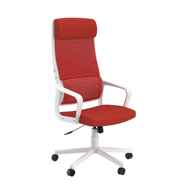 Chaise de bureau ergonomique pivotante et réglable en hauteur en tissu moderne