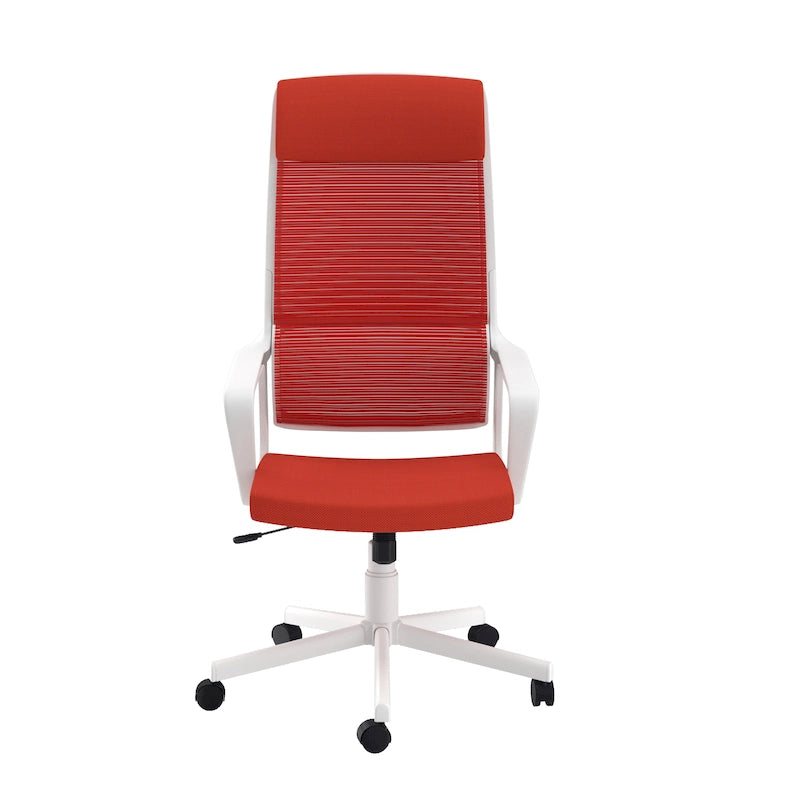 Chaise de bureau ergonomique pivotante et réglable en hauteur en tissu moderne