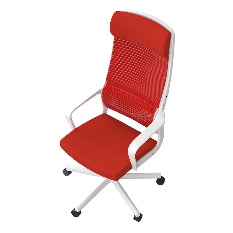 Chaise de bureau ergonomique pivotante et réglable en hauteur en tissu moderne