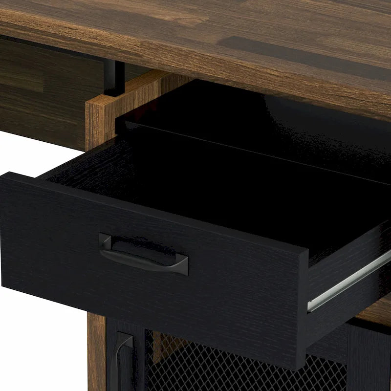 Bureau d'angle multifonctionnel de 63 pouces