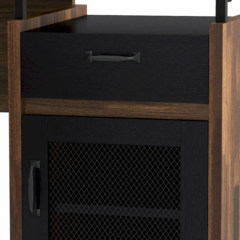 Bureau d'angle multifonctionnel de 63 pouces