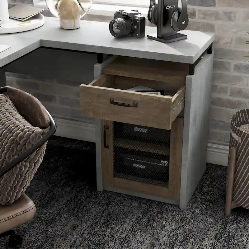 Bureau d'angle multifonctionnel de 63 pouces