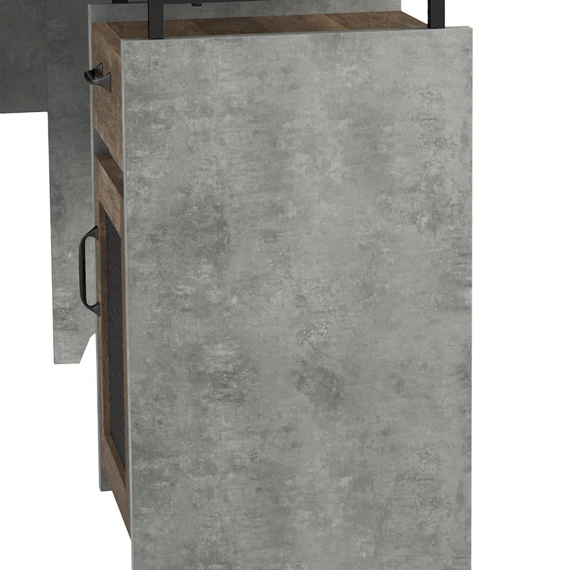 Bureau d'angle multifonctionnel de 63 pouces