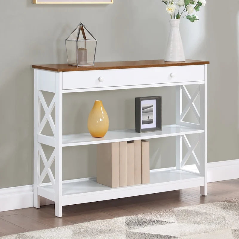 Console avec tiroir et étagère