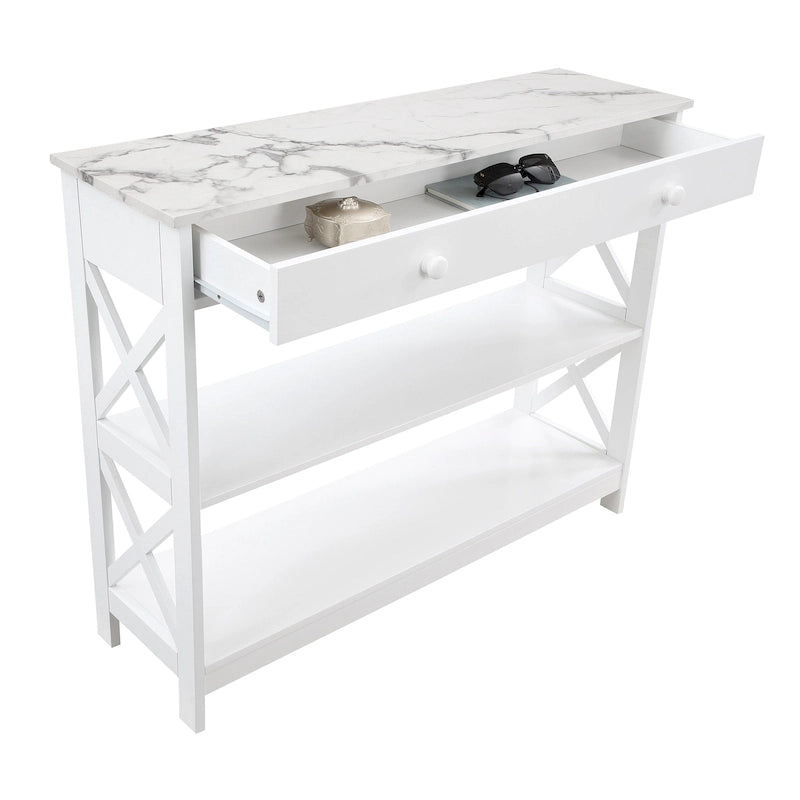 Console avec tiroir et étagère