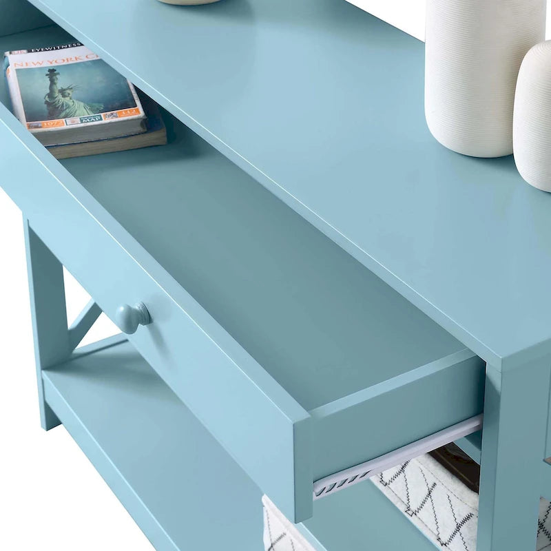 Console avec tiroir et étagère