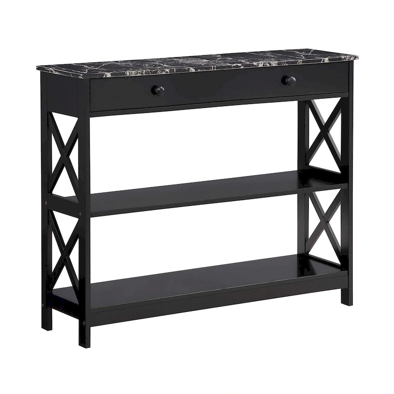 Console avec tiroir et étagère