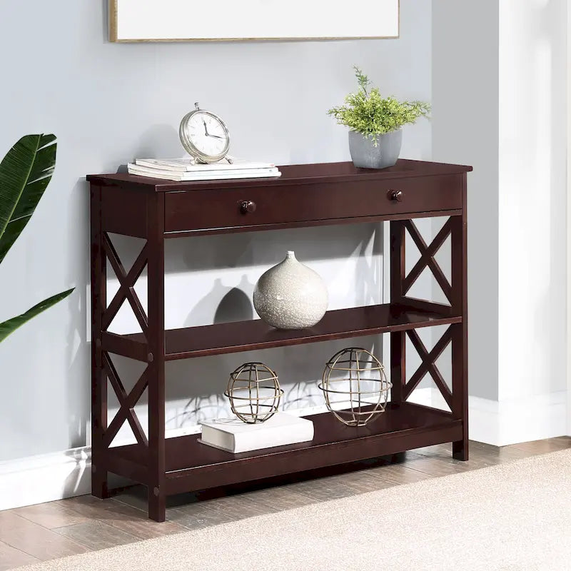 Console avec tiroir et étagère