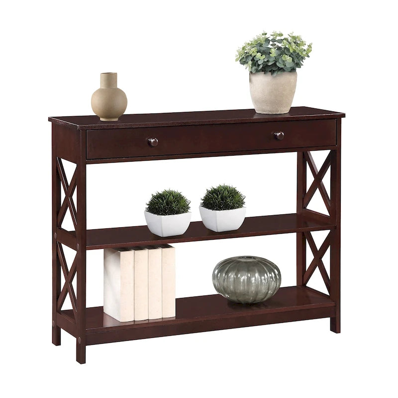 Console avec tiroir et étagère