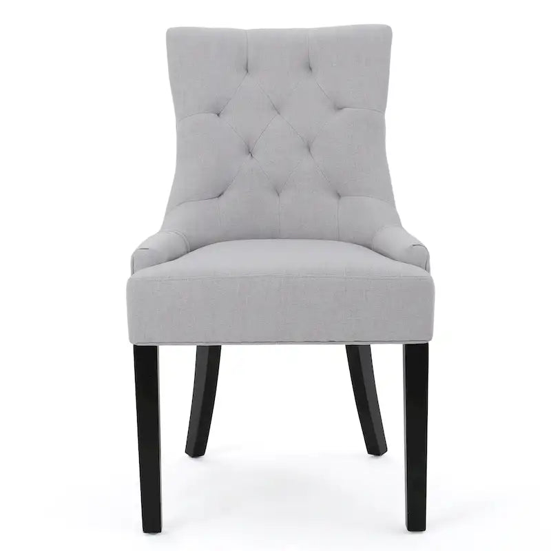 Chaise de salle à manger moderne en tissu capitonné