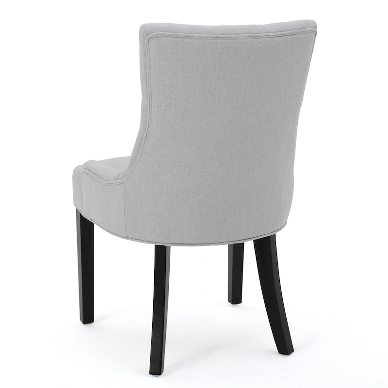 Chaise de salle à manger moderne en tissu capitonné