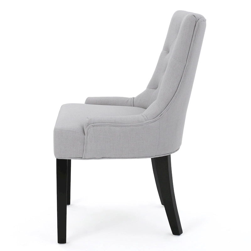 Chaise de salle à manger moderne en tissu capitonné