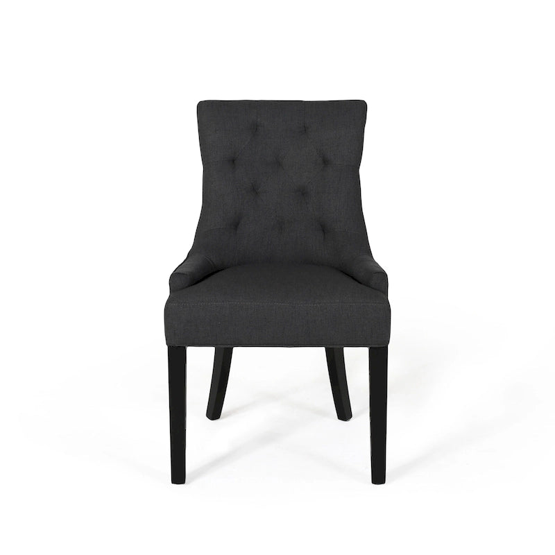 Chaise de salle à manger moderne en tissu capitonné
