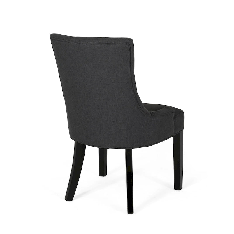 Chaise de salle à manger moderne en tissu capitonné