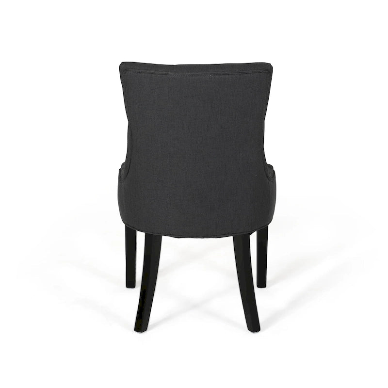 Chaise de salle à manger moderne en tissu capitonné
