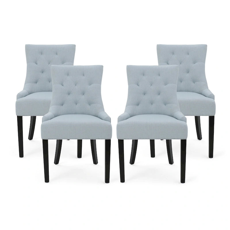 Chaise de salle à manger moderne en tissu capitonné