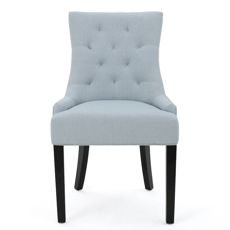 Chaise de salle à manger moderne en tissu capitonné