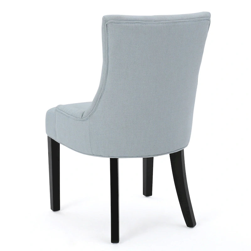 Chaise de salle à manger moderne en tissu capitonné
