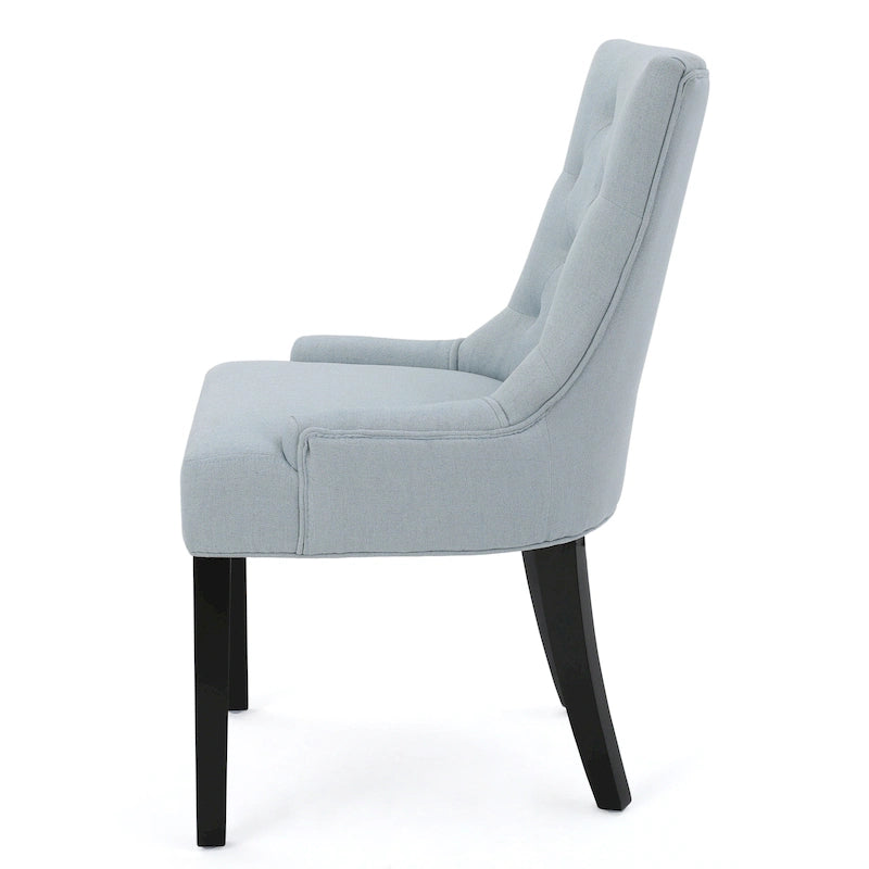 Chaise de salle à manger moderne en tissu capitonné