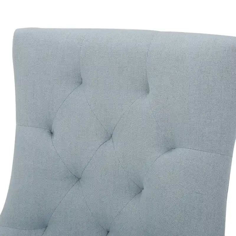 Chaise de salle à manger moderne en tissu capitonné