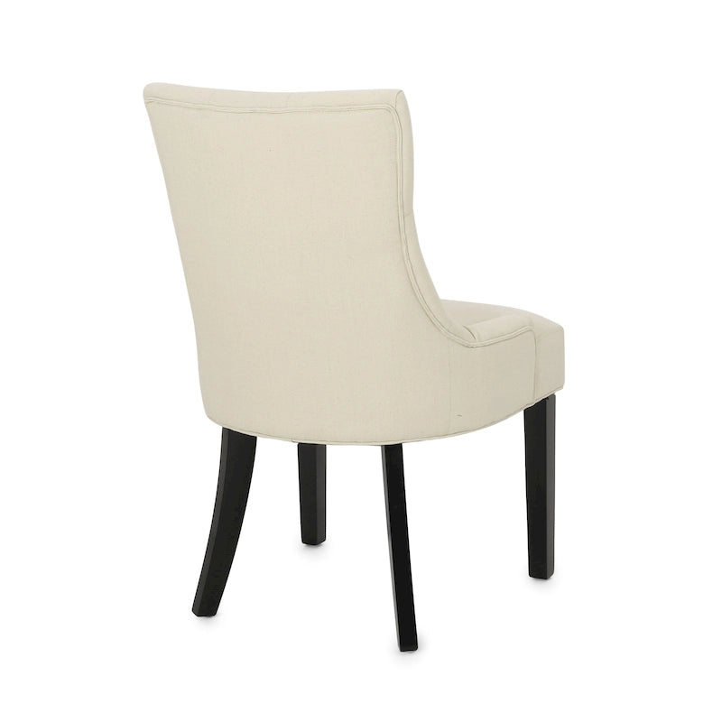 Chaise de salle à manger moderne en tissu capitonné