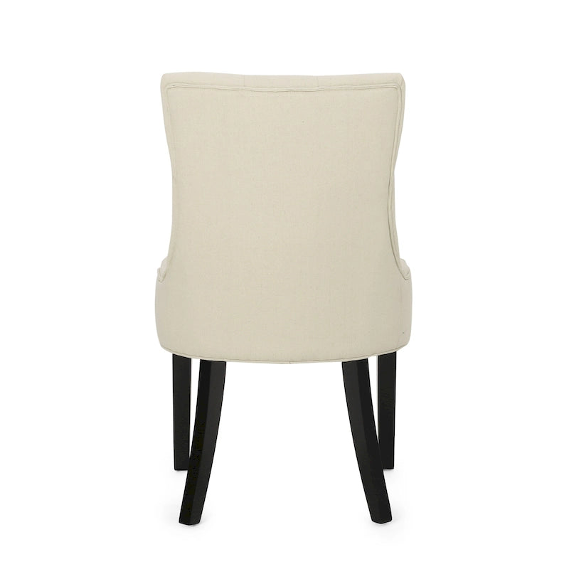 Chaise de salle à manger moderne en tissu capitonné