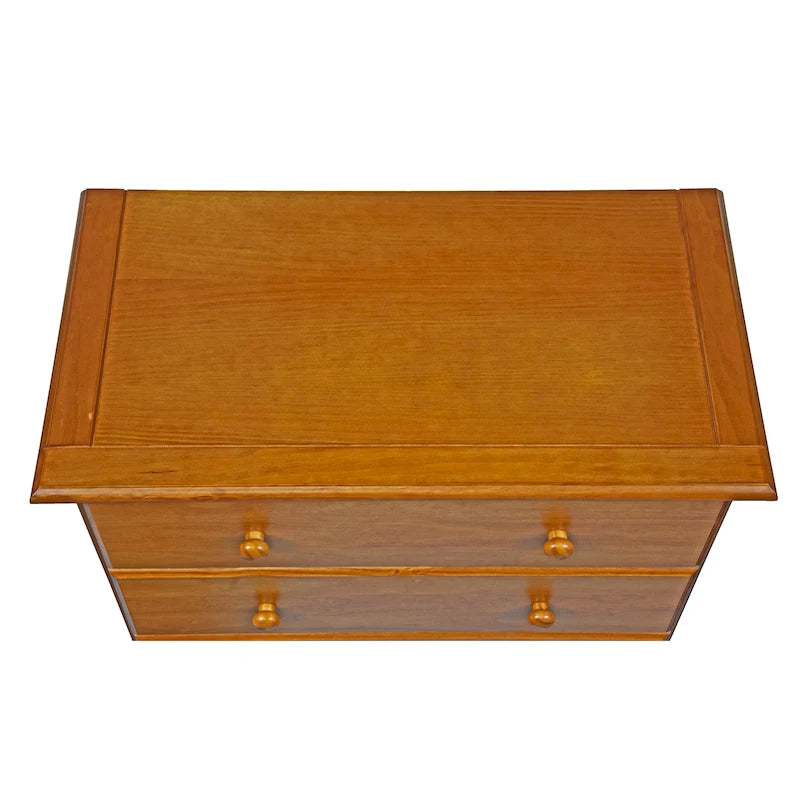 Commode cinq tiroirs en bois massif, avec poignées en métal ou en bois