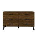 Commode en bois classique à six tiroirs