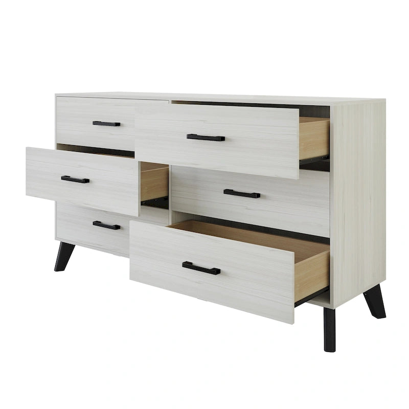 Commode en bois classique à six tiroirs