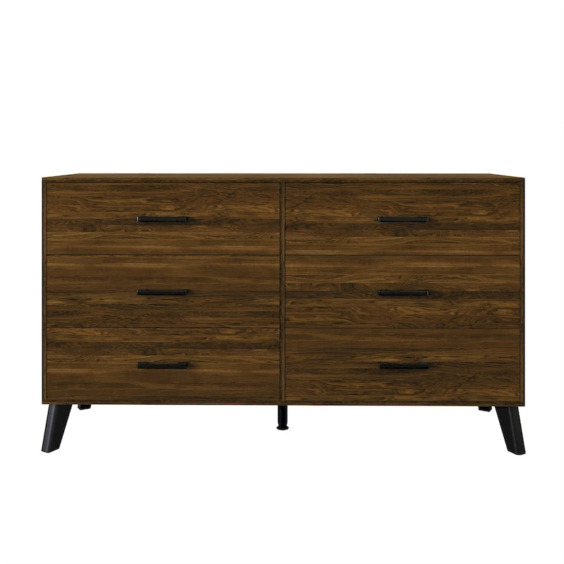 Commode en bois classique à six tiroirs