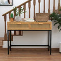 Table de contrôle tissée à l'avant, style ferme moderne