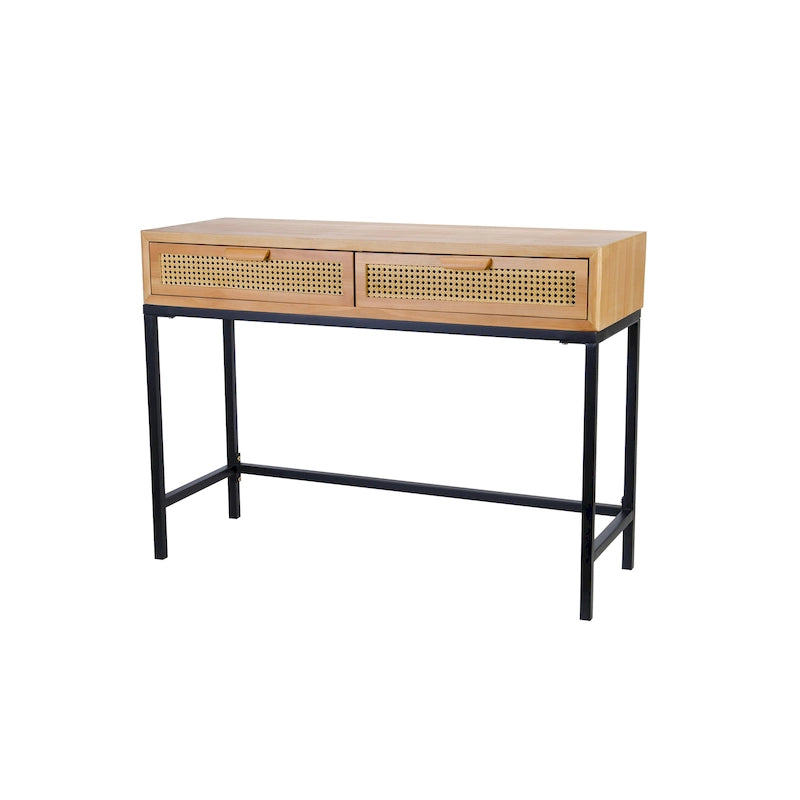 Table de contrôle tissée à l'avant, style ferme moderne