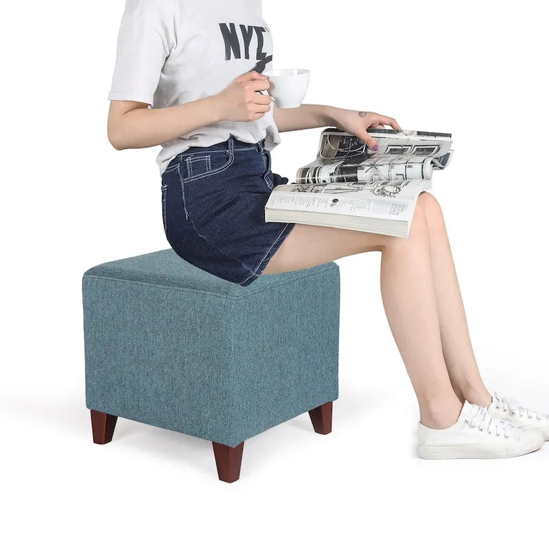 Repose-pieds cubique de style britannique simple