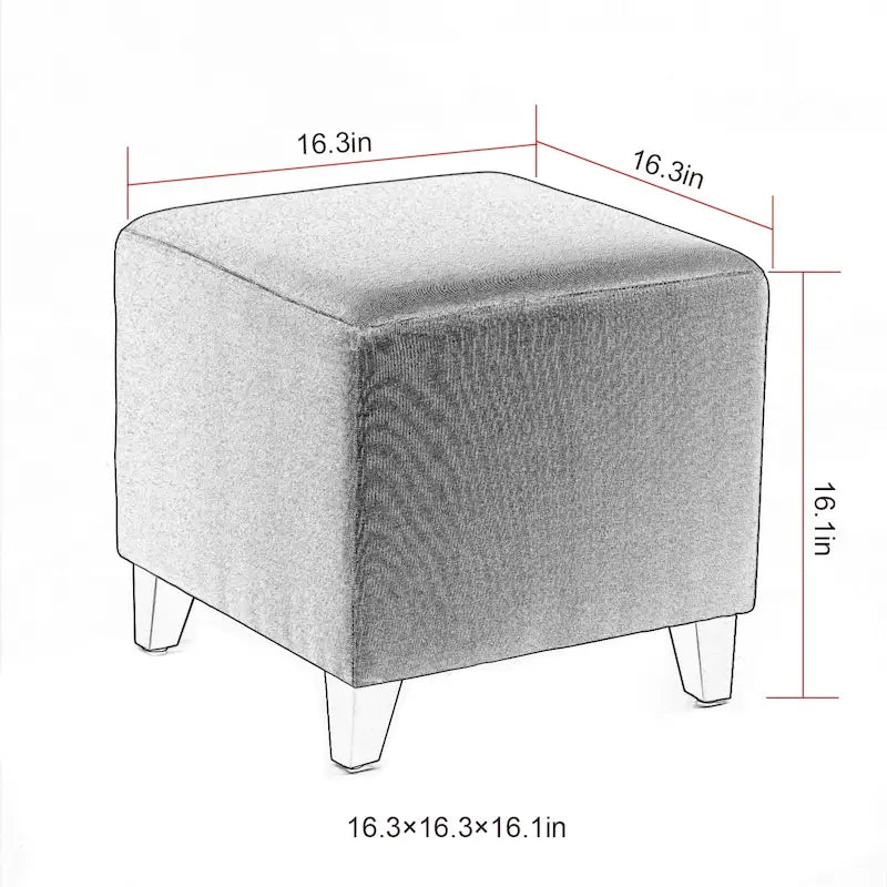 Repose-pieds cubique de style britannique simple