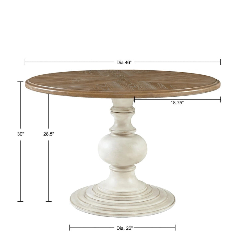 Table à manger à base ronde