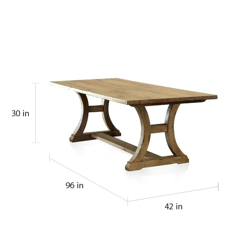 Table de salle à manger en pin massif de style campagnard