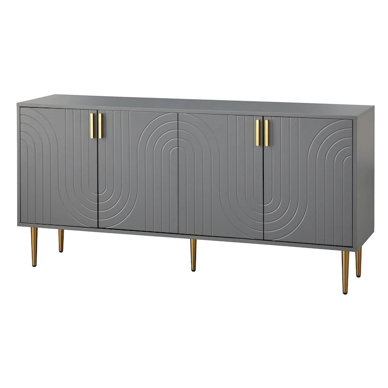 Bahut/buffet médiéval à quatre portes