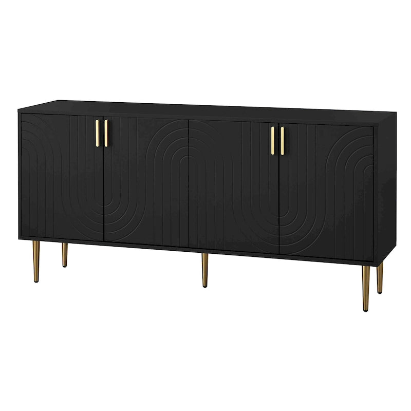 Bahut/buffet médiéval à quatre portes