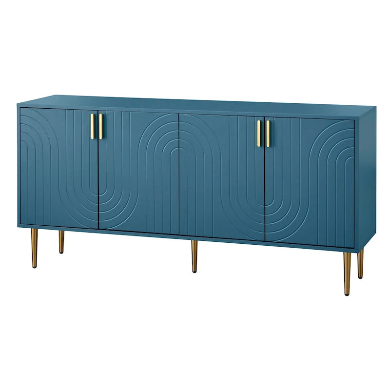 Bahut/buffet médiéval à quatre portes