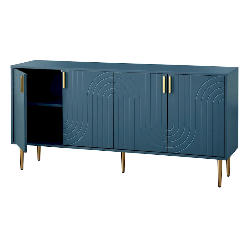 Bahut/buffet médiéval à quatre portes