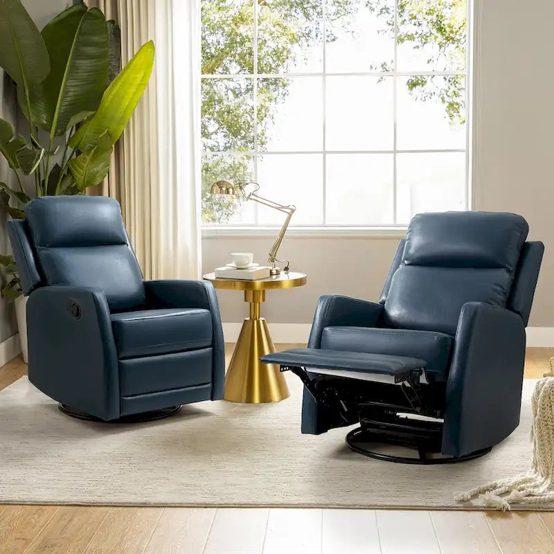 Fauteuil à bascule manuel/fauteuil inclinable pivotant en similicuir moderne