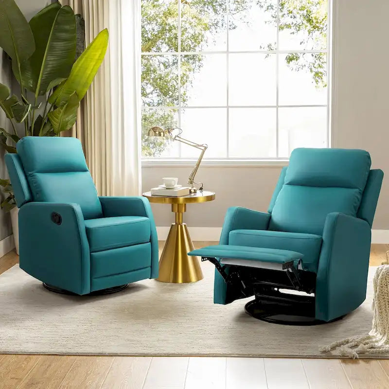 Fauteuil à bascule manuel/fauteuil inclinable pivotant en similicuir moderne