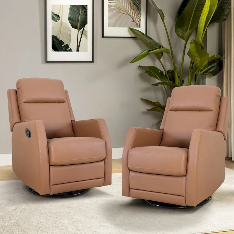 Fauteuil à bascule manuel/fauteuil inclinable pivotant en similicuir moderne