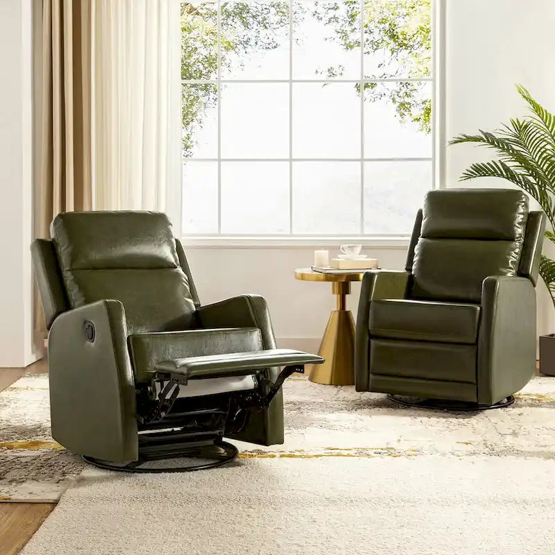 Fauteuil à bascule manuel/fauteuil inclinable pivotant en similicuir moderne